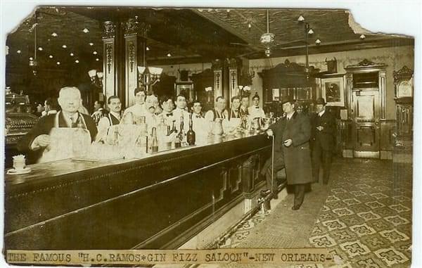 Photograph of the Ramos Saloon Ramos Shaker Boys